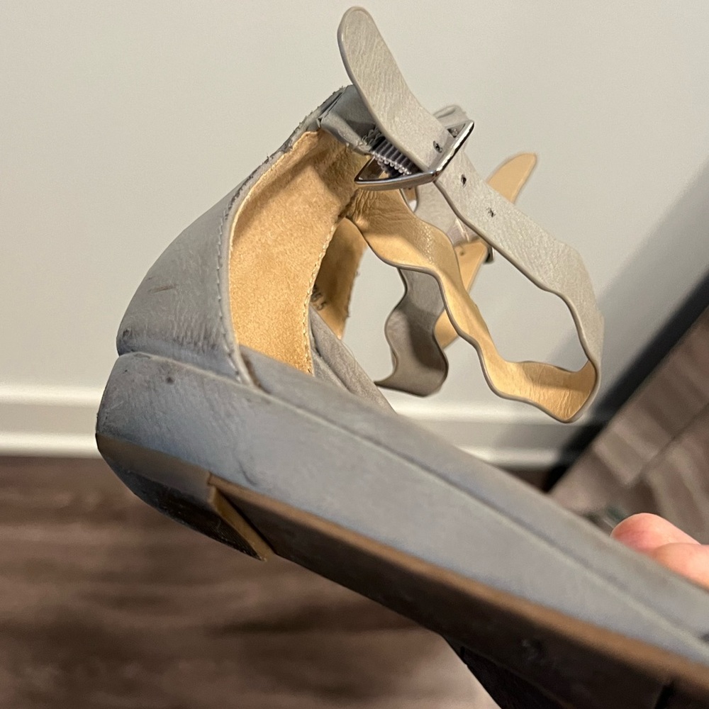 Grey Pointed Toe Flats - image 5